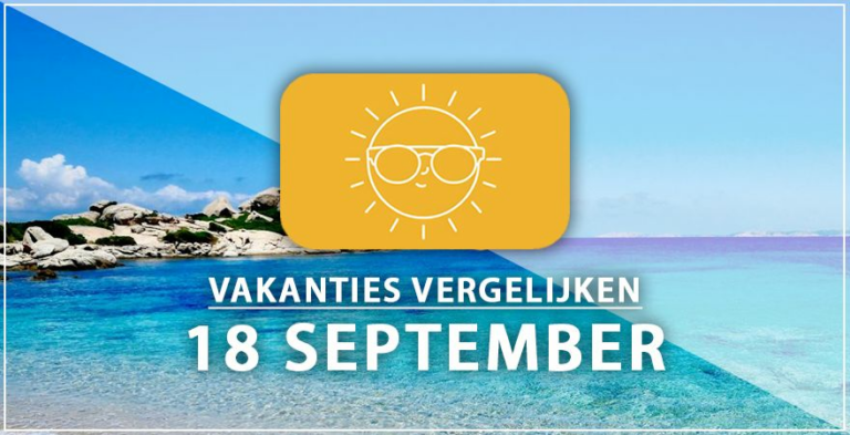 Vakantie vertrek 18 september