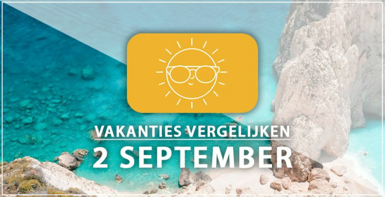 Vakantie vertrek 2 september