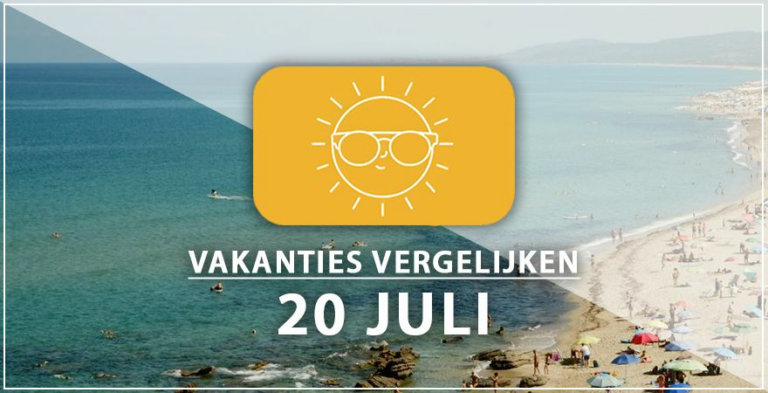 Vakantie vertrek 20 juli