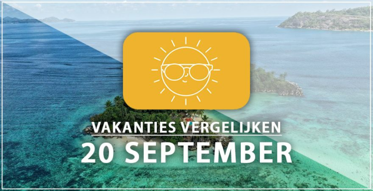 Vakantie vertrek 20 september