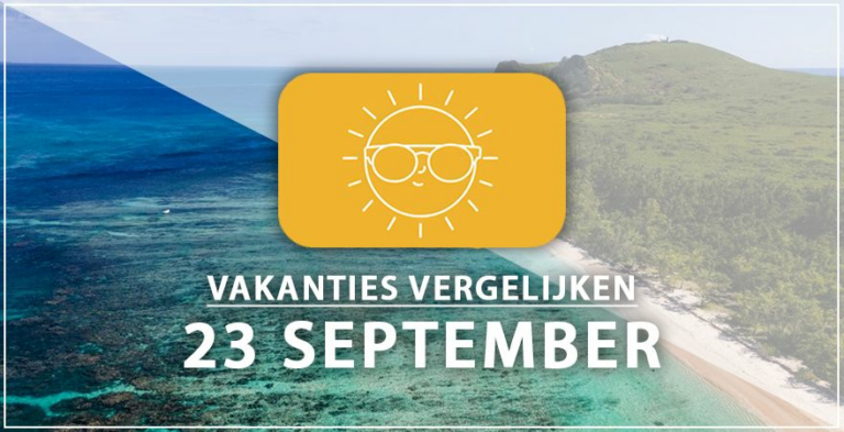 Vakantie vertrek 23 september