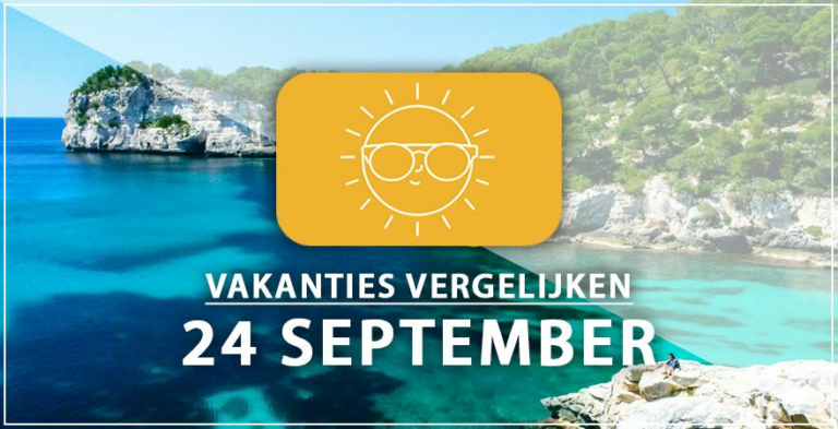 Vakantie vertrek 24 september