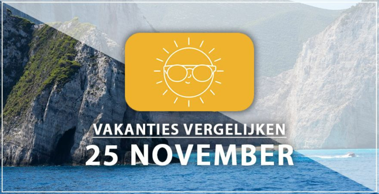Vakantie vertrek 25 november
