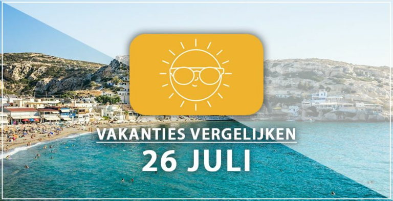 Vakantie vertrek 26 juli