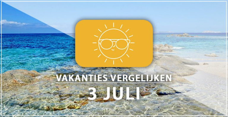 Vakantie vertrek 3 juli