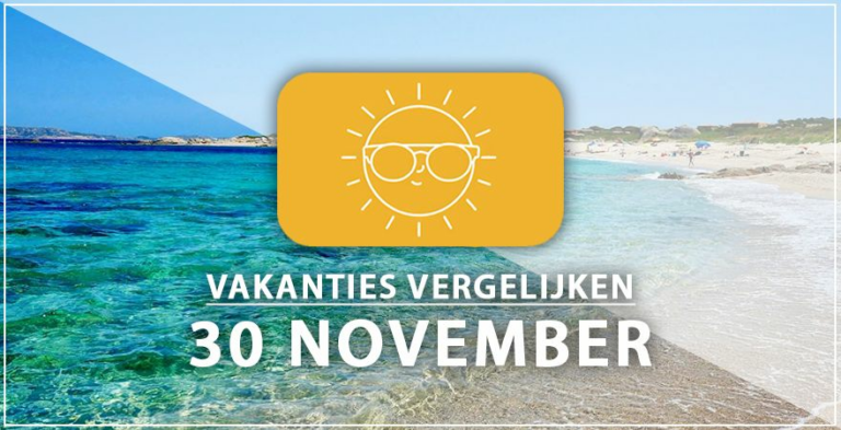 Vakantie vertrek 30 november