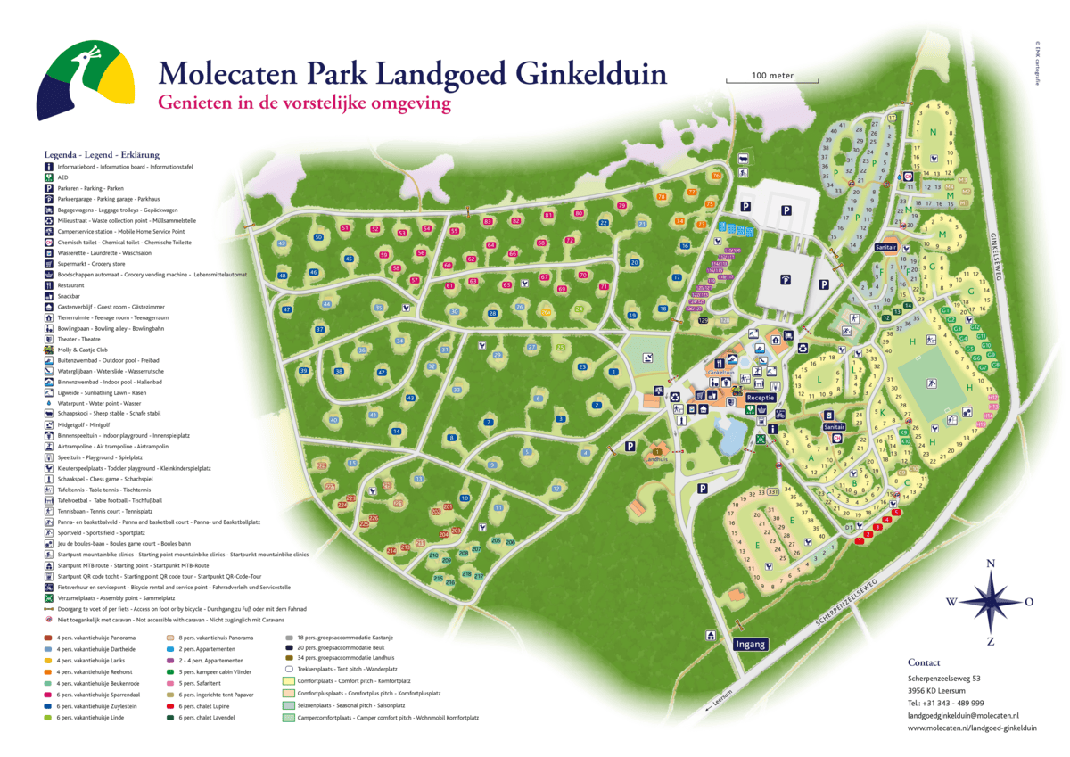 Molecaten Park Landgoed Ginkelduin plattegrond
