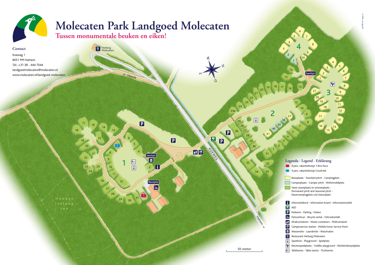 Molecaten Park Landgoed Molecaten plattegrond