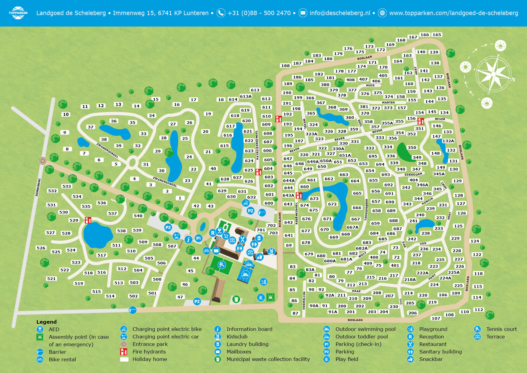 TopParken Landgoed de Scheleberg plattegrond