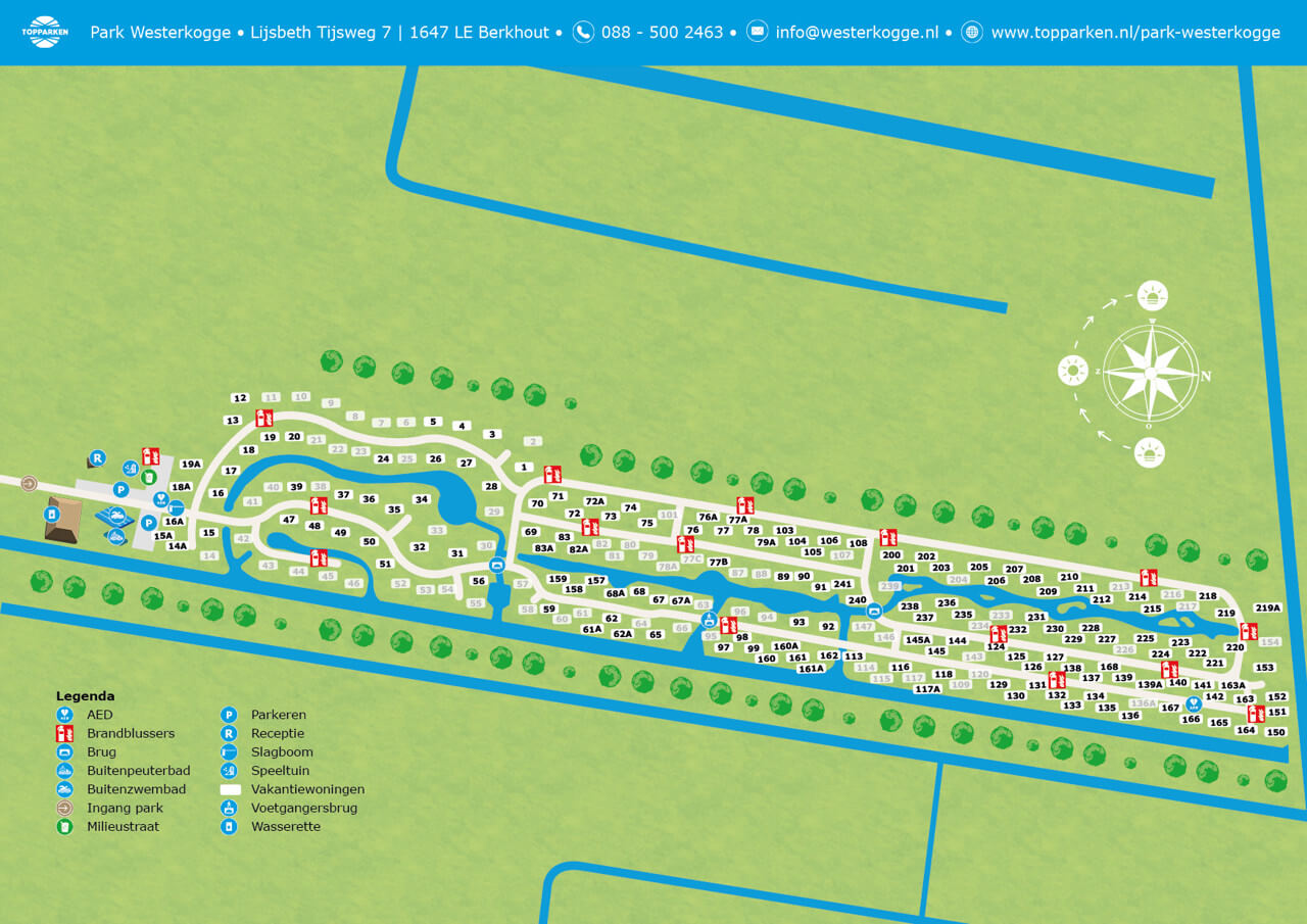 TopParken Park Westerkogge plattegrond