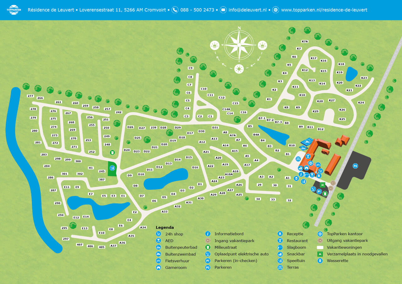 TopParken Résidence De Leuvert plattegrond