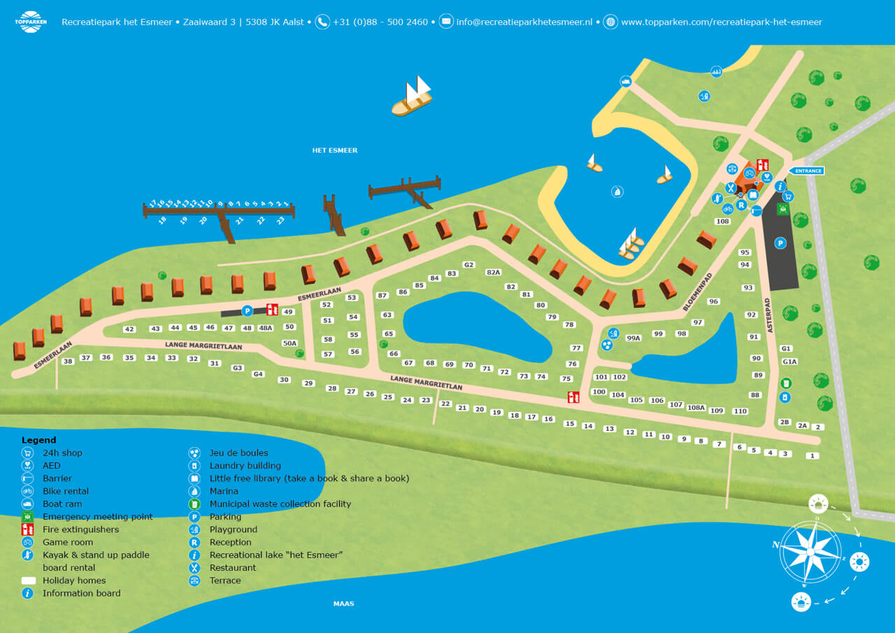 Topparken het Esmeer plattegrond