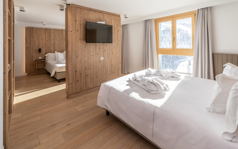 Hotel White Angel grote kamer bij skilift