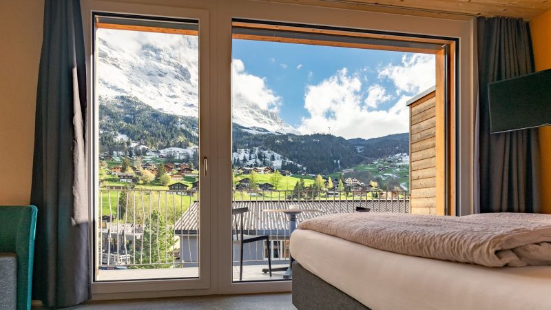Eiger Lodge kamer met uitzicht