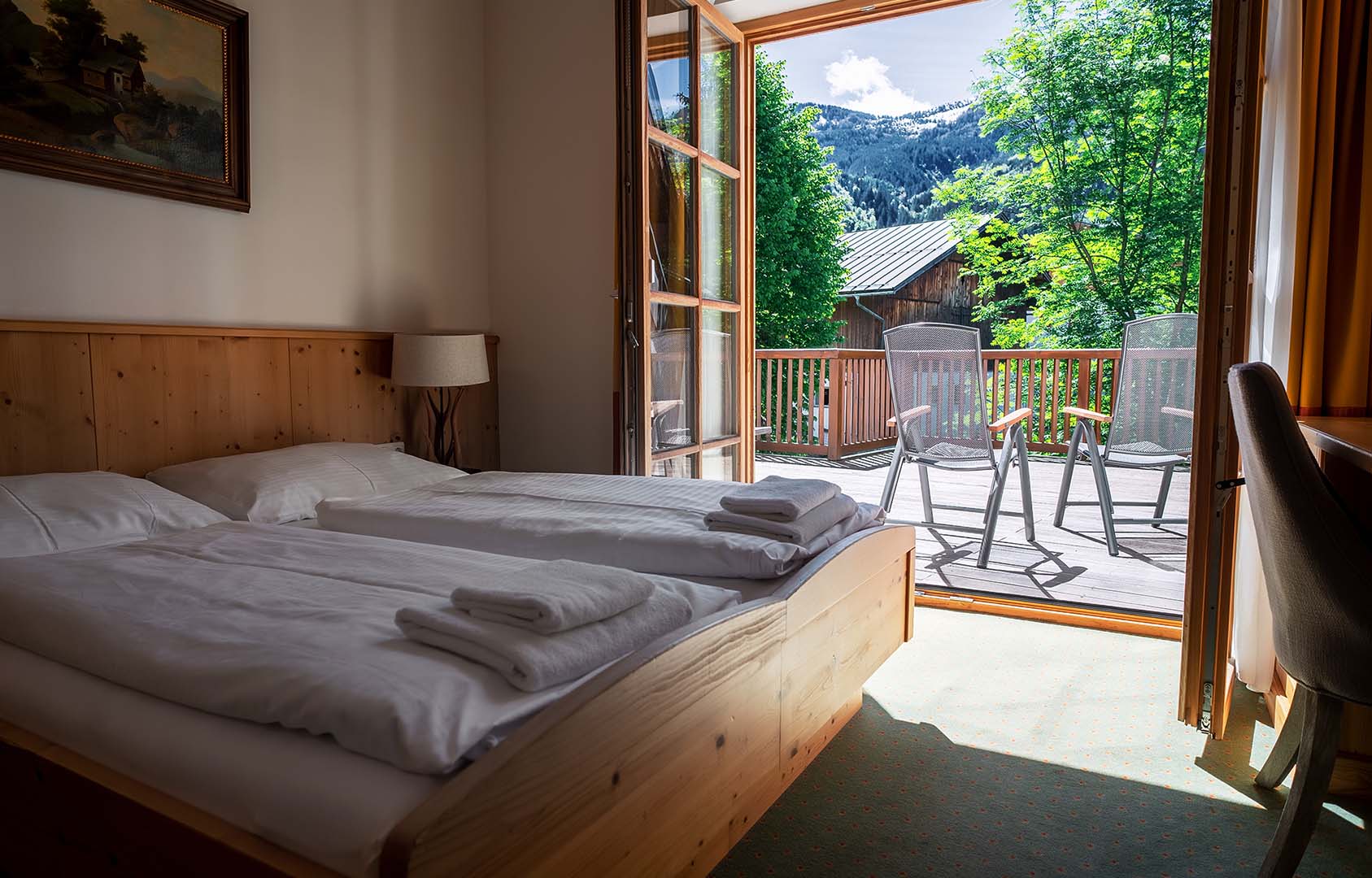 Hotel St. Florian Kaprun uitzicht bergen