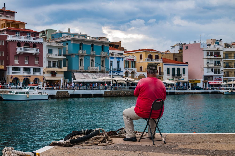Haven en terrassen Agios Nikolaos